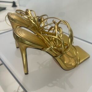 Glamorous Gold Strappy Heels